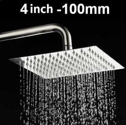 Bathroom Shower Heads 6-12 Stainless Steel Shower Head Rainfall Bath Head Ceiling Wall Mounted Bathroom Accessories Water Save For Shower R230804