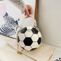 Evening Bags Personality Pu Leather Basketball Bag 2023 New Ball Purses For Teenagers Girls Circular Shoulder Bags Crossbody Ladies Chain Bag J230804