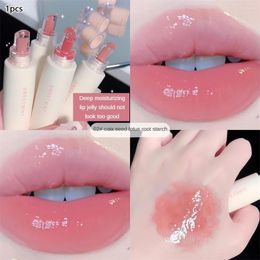 Lip Gloss Jelly Water Gel Tint Liquid Lipstick Clear Non-stick Cup Mirror Glaze Lips Plumper Oil