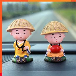 New New Product Shakes Head Calm Monk Car Decoration Car Cute Cartoon Doll Centre Console Decoration Car Supplies