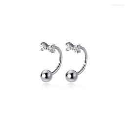 Stud Earrings VENTFILLE 925 Sterling Silver Sweet Bowknot Beads For Women Korean Trendy Simple Temperament Party Gifts Jewellery