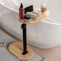 Jewellery Pouches Bathtub Shelf Bamboo Floor-standing Adjustable Storage Rack Household Solid Wood Bath Table Red Wine Stand