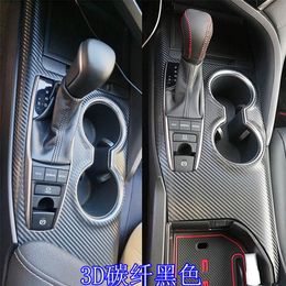 For Toyota Camry XV60 2017-2019 Interior Central Control Panel Door Handle 5DCarbon Fiber Stickers Decals Car styling Accessorie300k