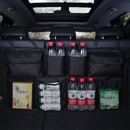 Car Organizer Rear Seat Back Storage Bag Multi Hanging Nets Pocket Trunk Auto Stowing Tidying Interior AccessoriesCar274U