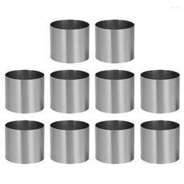 Baking Moulds Mini Cake & Pastry Ring Round Food Stainless Steel Dessert Rings Moulding Set 2.4In