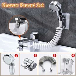 Bathroom s Pcs/set Washbasin Faucet Shower Set Household Bathroom Sprayer Strainer Hose Handheld Flexible Hair Washing Shower R230804
