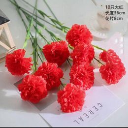 Decorative Flowers Carnation Artificial Flower Living Room Table Decoration 38 Th Mother's Day Thanksgiving Ornamental Fake