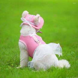 Dog Apparel Pet Dress Small Summer Breathable Cat Vest Gauze Skirt Thin Easy To Wear And Take Off Washable Clothing Supplies