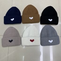 Wide Brim Hats Bucket Korean Version Of The Love Embroidery Hat Female Autumn And Winter Warm Knitted Brand Street Hip hop Pullover Cold 230804