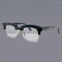 Sunglasses Maske N6 Semi-Rimless Square Woman Trend Acetate Personalised High Street Eyewear Sunshade Soalr Glasses For Men