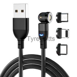 Chargers/Cables 540 Degrees Rotate Magnetic Cable 3A Fast Charging Magnet Charger Micro USB Type C Cable Mobile Phone Wire For iPhone Xiaomi x0804