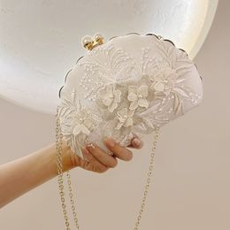 Evening Bags Women Flowers Egg Shaped Clutch Purse Mini Party Dinner With Chain Drop 230803