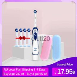 smart electric toothbrush Oral B 4010 Electric Toothbrush 7600 times/Min Rotating Precision Clean Battery Powered 4 Pcs Replaceable Brush Heads Travel Box x0804