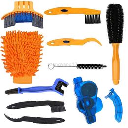 Tools Chain Cleaner Cleaning Bicycle 3D Chain Brush Wash Tool Set MTB Bike Protection Oil Bike Chain for Mountain Bicycle Accessories HKD230804