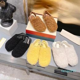 2023- Scarpe Donna Autunno e inverno Fashion Designer Fussbett Shearling Outdoor Sandali casual in peluche taglia 35-40