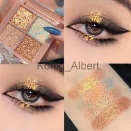 Eye Shadow Four-color Sequin Eyeshadow Pallete Waterproof Lasting Glitter Matte Nude Eye Shadow Easy To Wear Festival Party Makeup Cosmetic x0804