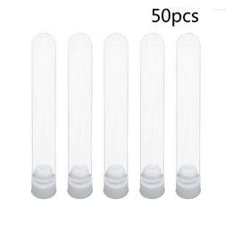 50pcs Centrifuge Tubes Set With Protective Cap For Student Teacher School Labs