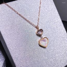 Pendant Necklaces YUN RUO 2023 18 K Gold Plating Shell Heart Necklace Fashion 316 L Stainless Steel Jewelry Woman Birthday Gift Never Fade