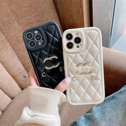 For IPhone 14 Case Designer Phone Case Leather 13 Phone Case Europe US IPhone 12 Pro Max Hot Gold Letters Phonecase Full Package Cover-6