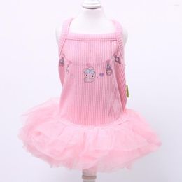 Dog Apparel Princess Cat Dress Tutu Necklace Design Pet Puppy Skirt Spring/Summer Clothes Outfit 5 Sizes 2 Colours