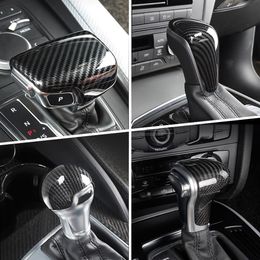 Adesivo in fibra di carbonio Car Styling Console Maniglia del cambio Testa Telaio Adesivo per Audi A3 A4 A5 A6 A7 Q2 Q5 Q7 S3 S4 S5 S6 S7304L