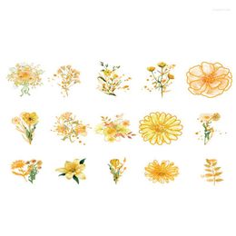 Gift Wrap 30 PCS Watercolour Scrapbooking Sticker Pack Simulation Flowers Plant Transparent Decal Collection For DIY Diary GRSA889
