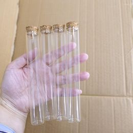 Storage Bottles 24PCS 22X150mm 40ml Wholesale Glass Test Tube Cork Stopper Mini Clear Container Seal Liquid Jars Tiny Food Grade