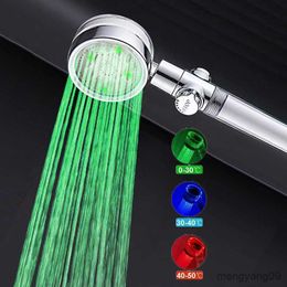 Bathroom Shower Heads Shower Head LED Light Water Saving Rotating With Small Rain High Pressure Spray Nozzle Bathroom Accessories R230804