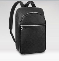 Hochwertiger modischer Rucksack für Herren und Damen, echtes Leder, kariert, geprägt, Handrucksack, Luxus-Designer-Tasche, große Kapazität, Umhängetasche, Gepäcktasche, N58024