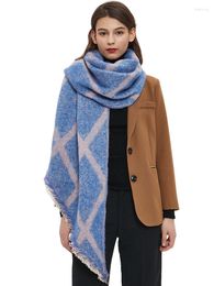 Scarves Plaid Knitted Cashmere Women Scarf Winter Lady Warm Pashmina Mujer Female Foulard Bufanda Wrap Shawls Echarpe Pareo