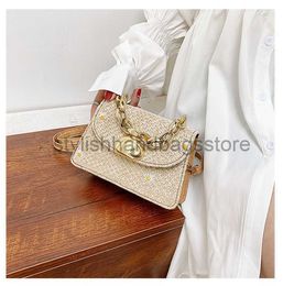 Autumn and Winter 2023 New Fashionable Small Square Woven One Shoulder Chain Embroidered Flower Girl Bagstylishhandbagsstore
