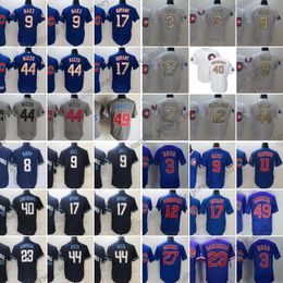 9 Baez David Baseball Jerseys Javier Ross Anthony Rizzo Willson Contreras Ryne Sandberg Kyle Schwarber Ian Happ Kris Russell Stitched Jersey Men Size S-3XL