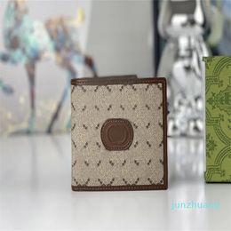 Designer -mens wallets luxurys canvas purse of man famous stylist small card holder bags with classic double letters mark
