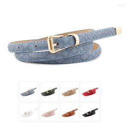 Belts Fashion Snake Pattern Thin Belt For Women Gold Color Durable Alloy Buckle Ladies Dress Waist Jewelry Clothing Accessories