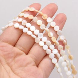 Beads 2023 Natural Freshwater Shell Disc Shaped Yellow White Exquisite Fashion For Jewelry Making DIY Accessories Necklace6mm