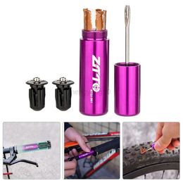 Tools Bicycle Tubeless Tyre Fast Repair Kit MTB Road Bike Tyres Punctur Sealant Rubber Strip Drill Tool Handle Bar End Hidden HKD230804