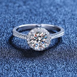 Wedding Rings AETEEY 0 5 3ct D Color Real Diamond Round Ring Pure 925 Sterling Silver For Women Fine Jewelry RI020 230804