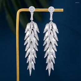 Dangle Earrings Siscathy Statement Long Hanging For Women Charms Cubic Zirconia Earring Celebration Party Anniversary Jewellery Female