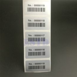 Adhesive Stickers 1 Roll Digital 1000pcs Waterproof Consecutive Number Labels Tags Serial Numbers and Barcode 40mm x 20mm p230803