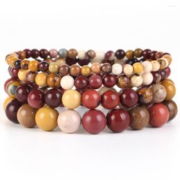 Strand 4/6/8/10mm Natural Stone Bracelet Mookaite Beads For Men Women Jewellery Gift Healing Energy