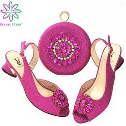 Dress Shoes African Wedding Italian Shoe And Bag Sets Ladies Women's Party Bags Nigerian Women Pumps High Heels