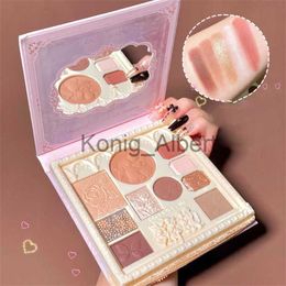Eye Shadow Lace Style 10 Colors Eyeshadow Palette Glitter Highlighter Face Contour Blush Palette Matte Eyeshadow Makeup Waterproof Makeup x0804