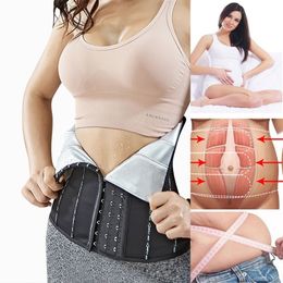 Womens Shapers Sauna Sweat Belt To Lose Weight Woman Postpartum Waist Trainer Slimming Sheath Flat Belly Fat Burning Girdle Corset 230803