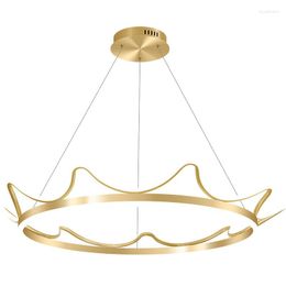 Pendant Lamps Led Lights Crown Nordic Design Hanging Lamp Moderne Minimalist Luxury Living Room Bedroom Kitchen Lighting Lustre