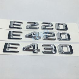 Car Rear Trunk Emblem Badge for Mercedes Benz W124 W211 E-CLASS E220 E420 E430 Chrome Letters Logo Sticker239v