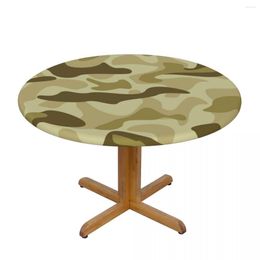 Table Cloth Modern Round Cover Stretch Tablecloths Classic Camouflage Background Home Decorative