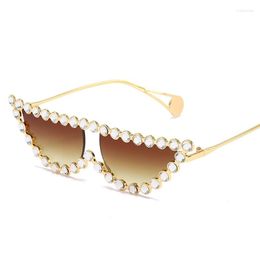 Sunglasses Women Bling Sexy Cat Eye 2023 Diamond Luxury Sun Glasses UV400 Party Eyewear Handmade
