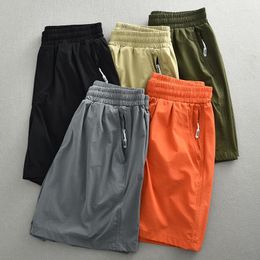 Men's Shorts Icecool Thin For Men Clothing Banketball Running Quick-drying Pants Gym Sports Loose Oversized Trousers Elastic Waist