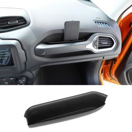 Black Car Co-pilot Armrest Handle Storage Box Storage Grid For Jeep Renegade 2015 ABS Interior Accessories2428