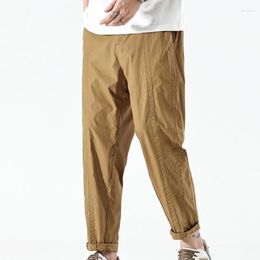 Men's Pants 2023 Summer Cotton Thin Cargo Men Clothing Casual Straight Trousers Oversize L3286